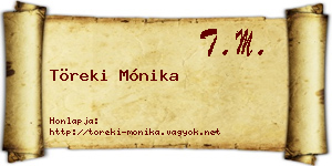 Töreki Mónika névjegykártya